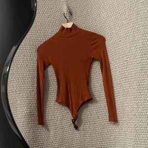Lulu's Terracotta Long Sleeve Bodysuit